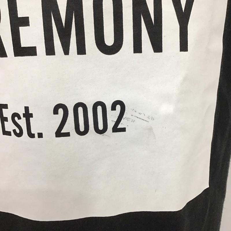 オープニングセレモニー opening celemony Tシャツ 半袖 半袖カットソー プリントTシャツ クルーネックカットソー M ロゴ、文字 黒 / ブラック /  メンズ USED 古着 中古 10119535