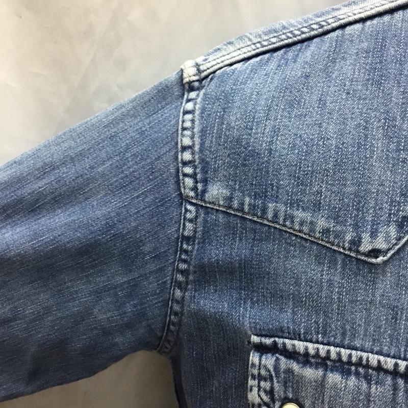 ブルーブルー BLUE BLUE シャツ、ブラウス 長袖 デニムシャツ ウエスタンシャツ 2 無地 青 / ブルー /  メンズ USED 古着 中古 10116083