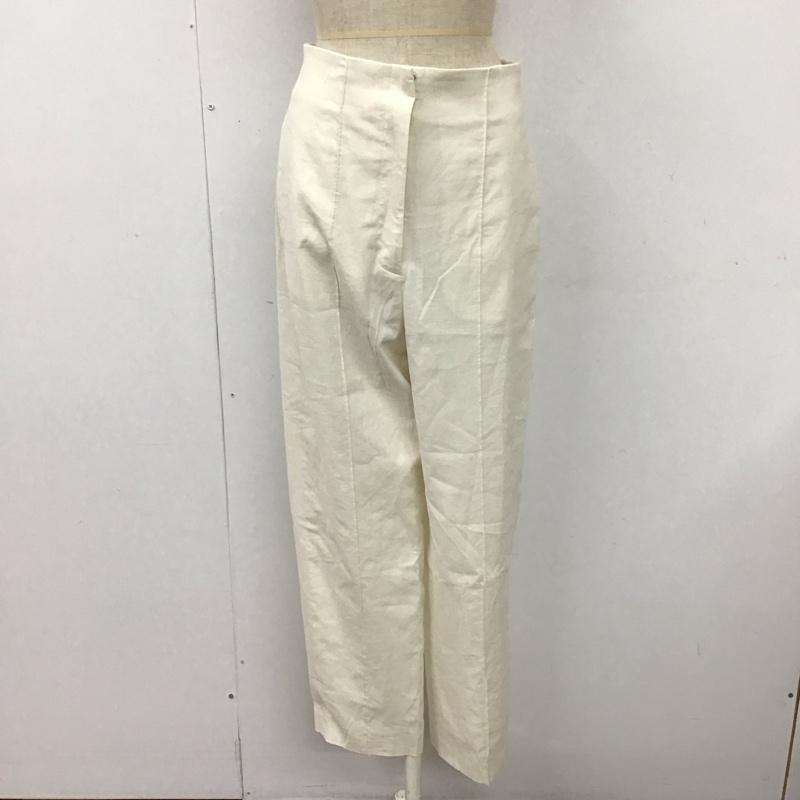 ウィムガゼット Whim Gazette パンツ スラックス wgz1041302a0007 スリムスラックスパンツ センタータックパンツ ストレッチパンツ 36 無地 白 / ホワイト /  レディース USED 古着 中古 10114917