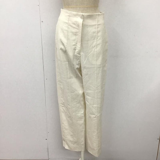 ウィムガゼット Whim Gazette パンツ スラックス wgz1041302a0007 スリムスラックスパンツ センタータックパンツ ストレッチパンツ 36 無地 白 / ホワイト /  レディース USED 古着 中古 10114917