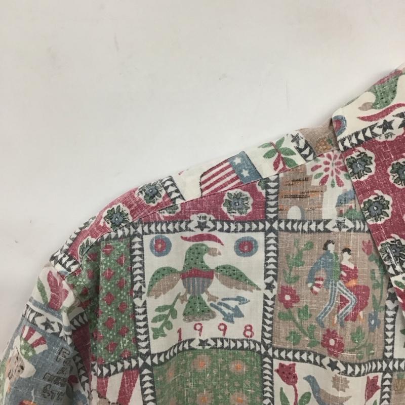 レインスプーナー reyn spooner シャツ、ブラウス 半袖 半袖シャツ プリントシャツ ポケットシャツ ボタンダウンシャツ プリント マルチカラー / マルチカラー /  メンズ USED 古着 中古 10135966