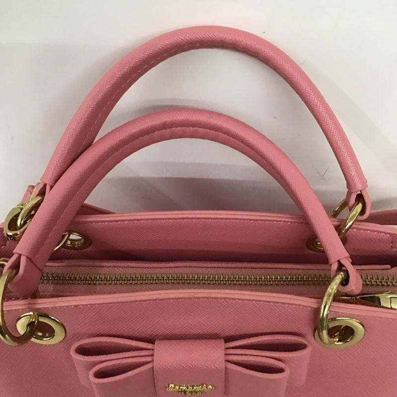 サマンサベガ Samantha Vega ハンドバッグ ハンドバッグ リボン ショルダーバッグ 2WAY ロゴ、文字 桃 / ピンク /  レディース USED 古着 中古 10139347