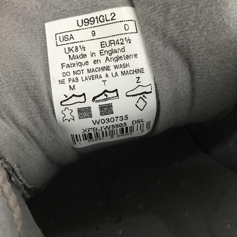 ニューバランス New Balance スニーカー スニーカー U991 GL2 USA9 US：9 ロゴ、文字 灰 / グレー /  メンズ USED 古着 中古 10139974