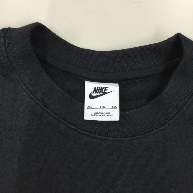 ナイキ NIKE トレーナー 長袖 dz4715-010 NikeSportswearMensSweatshirt 長袖トレーナー クルーネックカットソー XXL ロゴ、文字 黒 / ブラック /  メンズ USED 古着 中古 10121570