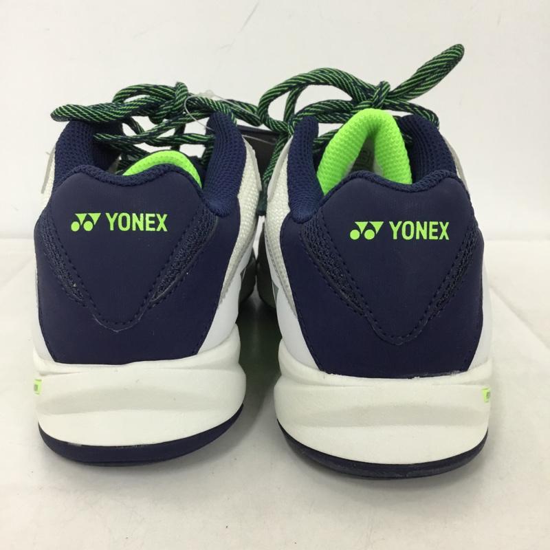 ヨネックス YONEX スニーカー スニーカー SHT107D テニスシューズ パワークッション 107D 22.5cm 箱有 22.5cm ロゴ、文字 白 / ホワイト / X 紺 / ネイビー / X 薄緑 / ライトグリーン /  レディース USED 古着 中古 10147967