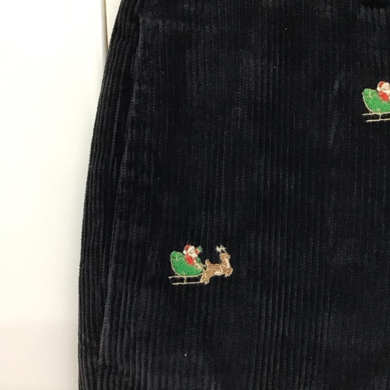 ブルックスブラザーズ BROOKS BROTHERS ボトムス ボトムス コーデュロイパンツ W33 サンタクロース クリスマス 刺繍 33インチ 総柄 黒 / ブラック /  メンズ USED 古着 中古 10111215