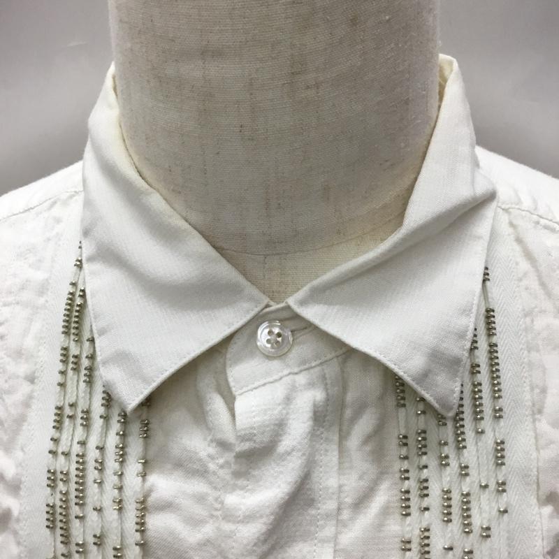 エンソウ ensou シャツ、ブラウス 長袖 長袖シャツ カジュアルシャツ カラーシャツ ビーズ M  オフホワイト / オフホワイト /  メンズ USED 古着 中古 10111336