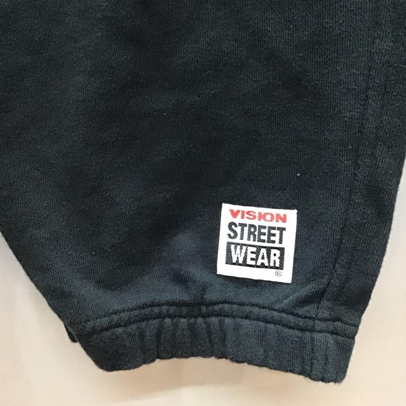 ヴィジョン VISION パンツ ワークパンツ、ペインターパンツ スウェットパンツ ジャージ カジュアルパンツ ワイドパンツ M ロゴ、文字 黒 / ブラック /  メンズ USED 古着 中古 10116909