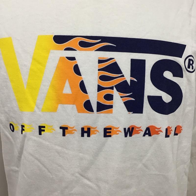 バンズ VANS カットソー 長袖 長袖カットソー クルーネックカットソー ロングスリーブカットソー プリントTシャツ XL プリント 白 / ホワイト /  メンズ USED 古着 中古 10115326