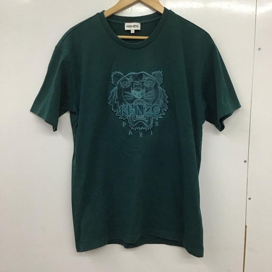 ケンゾー KENZO Tシャツ 半袖 FA65TS0654YI tiger-motif cotton T-shirt L 無地 緑 / グリーン /  メンズ USED 古着 中古 10134467