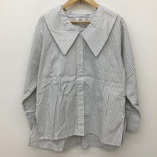ローリーズファーム LOWRYS FARM シャツ、ブラウス 長袖 FREE ストライプ 白 / ホワイト /  レディース USED 古着 中古 10134399