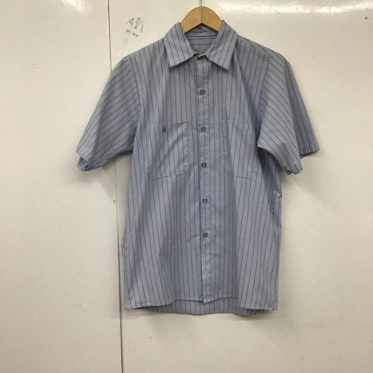 レッドキャップ RED KAP シャツ、ブラウス 半袖 半袖シャツ ストライプシャツ ポケットシャツ S ストライプ 水色 / ライトブルー /  メンズ USED 古着 中古 10129259