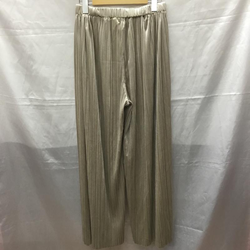 アメリカンホリック AMERICAN HOLIC ボトムス ボトムス ha11l0f0190 プリーツワイドパンツ フレアパンツ カジュアルパンツ M 無地 灰 / グレー /  レディース USED 古着 中古 10112239