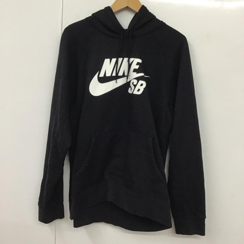 ナイキ NIKE パーカー 長袖 aq9566-011 長袖パーカー プルオーバーパーカー スウェットパーカー XL ロゴ、文字 黒 / ブラック /  メンズ USED 古着 中古 10130642