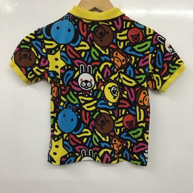 アベイシングエイプ A BATHING APE ポロシャツ 半袖 BAPE KIDS 120cm 総柄 マルチカラー / マルチカラー /  ボーイズ USED 古着 中古 10134556