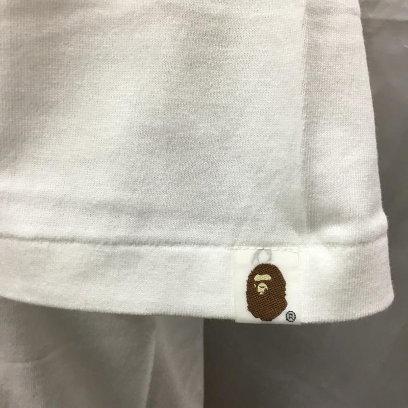 ベイプ BAPE Tシャツ 半袖 半袖カットソー プリントTシャツ クルーネックカットソー M プリント 白 / ホワイト /  メンズ USED 古着 中古 10114088
