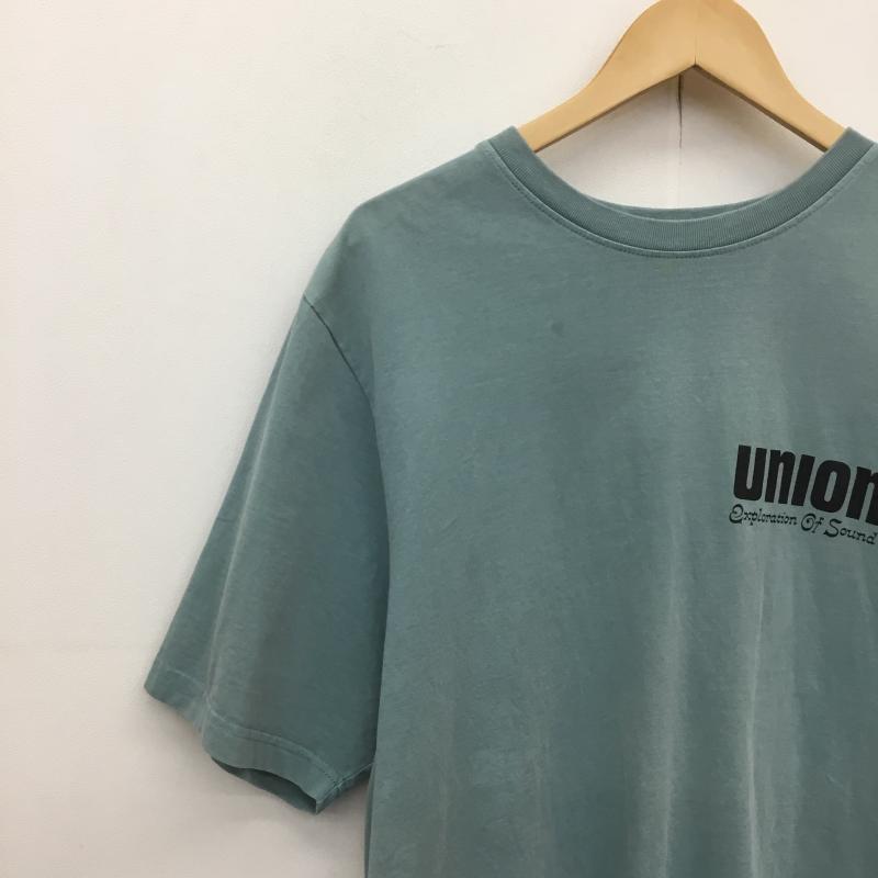 ユニオン UNION Tシャツ 半袖 UNION E.O.SS/S TEE 3 ロゴ、文字 X プリント 薄緑 / ライトグリーン /  メンズ USED 古着 中古 10127625