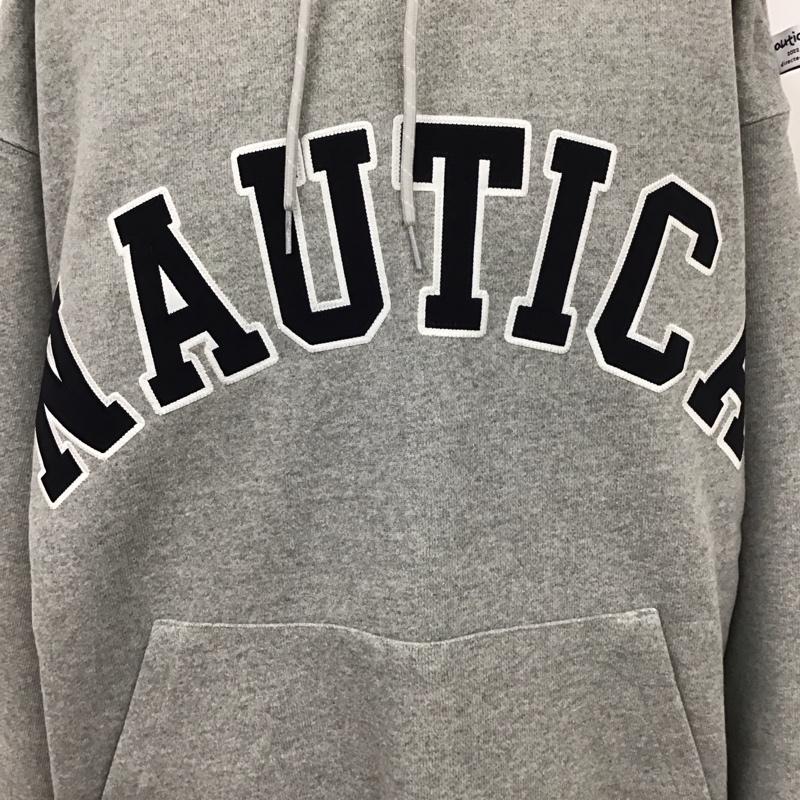 ノーティカ NAUTICA パーカー 長袖 223-1249 Arch logo sweat Hoodie プルオーバー タグ付き M ロゴ、文字 灰 / グレー /  メンズ USED 古着 中古 10110951