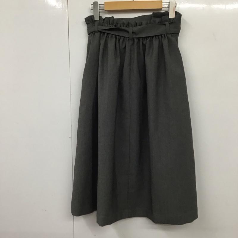 インデックス index スカート ロングスカート C58-73030 フレアスカート M 無地 灰 / グレー /  レディース USED 古着 中古 10131289