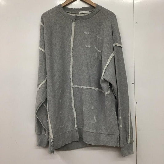 ジーナシス JEANASIS トレーナー 長袖 js064381cf 長袖スウェット トレーナー クラッシュ加工 FREE ダメージ加工 灰 / グレー /  レディース USED 古着 中古 10145123