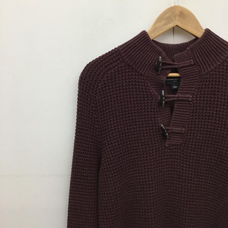 バナナリパブリック BANANA REPUBLIC ニット、セーター 長袖 BANANA REPUBLIC ニット L 無地 えんじ / ワインレッド /  メンズ USED 古着 中古 10122366