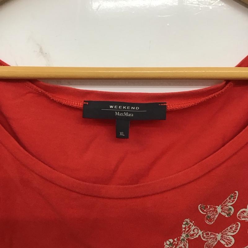 マックスマーラ Max Mara Tシャツ 半袖 XL 無地 赤 / レッド /  レディース USED 古着 中古 10139336