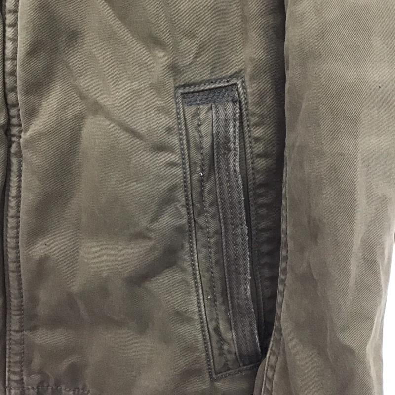アバクロンビーアンドフィッチ ABERCROMBIE&FITCH ジャケット、上着 ジャケット、ブレザー ジップアップジャケット アウター スタンドネック ミリタリージャケット L ロゴ、文字 カーキ / カーキ /  メンズ USED 古着 中古 10144490