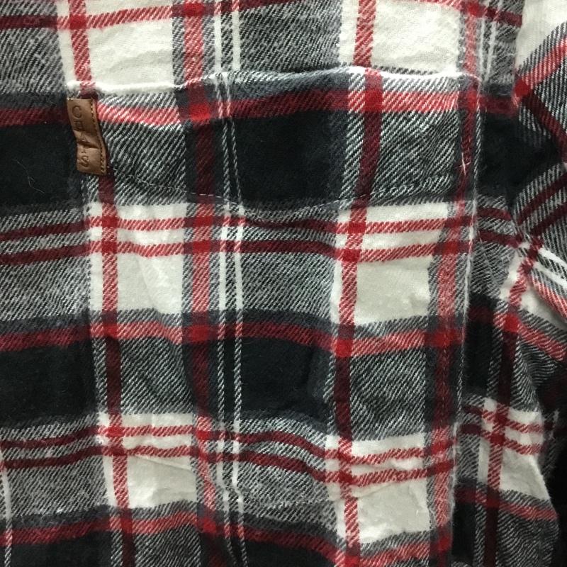 チャップス CHAPS シャツ、ブラウス 長袖 ボタンダウン M チェック 白 / ホワイト / X 黒 / ブラック / X 赤 / レッド /  メンズ USED 古着 中古 10118846