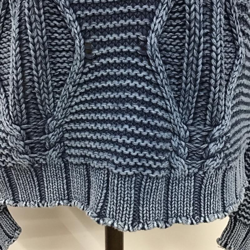マウジー MOUSSY ニット、セーター 長袖 FREE 無地 インディゴ / インディゴ /  レディース USED 古着 中古 10121376