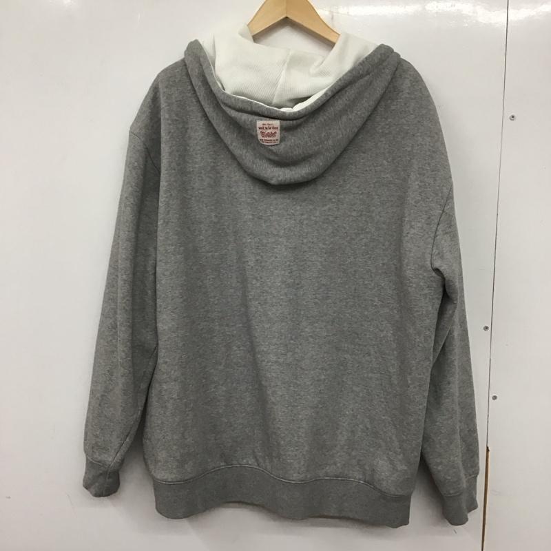 リーバイス Levi s パーカー 長袖 長袖パーカー ジップアップパーカー スウェット L 無地 灰 / グレー /  メンズ USED 古着 中古 10139514