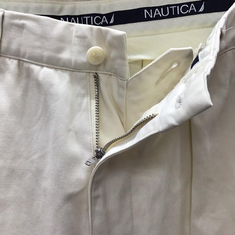 ノーティカ NAUTICA パンツ チノパン チノパン カジュアルパンツ ワイドパンツ ストレートパンツ M 無地 白 / ホワイト /  メンズ USED 古着 中古 10120492