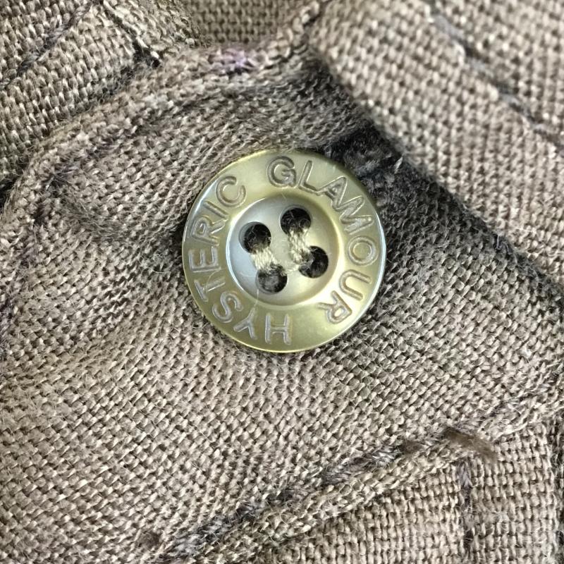 ヒステリックグラマー HYSTERIC GLAMOUR シャツ、ブラウス 長袖 36 ロゴ、文字 茶 / ブラウン /  メンズ USED 古着 中古 10137584