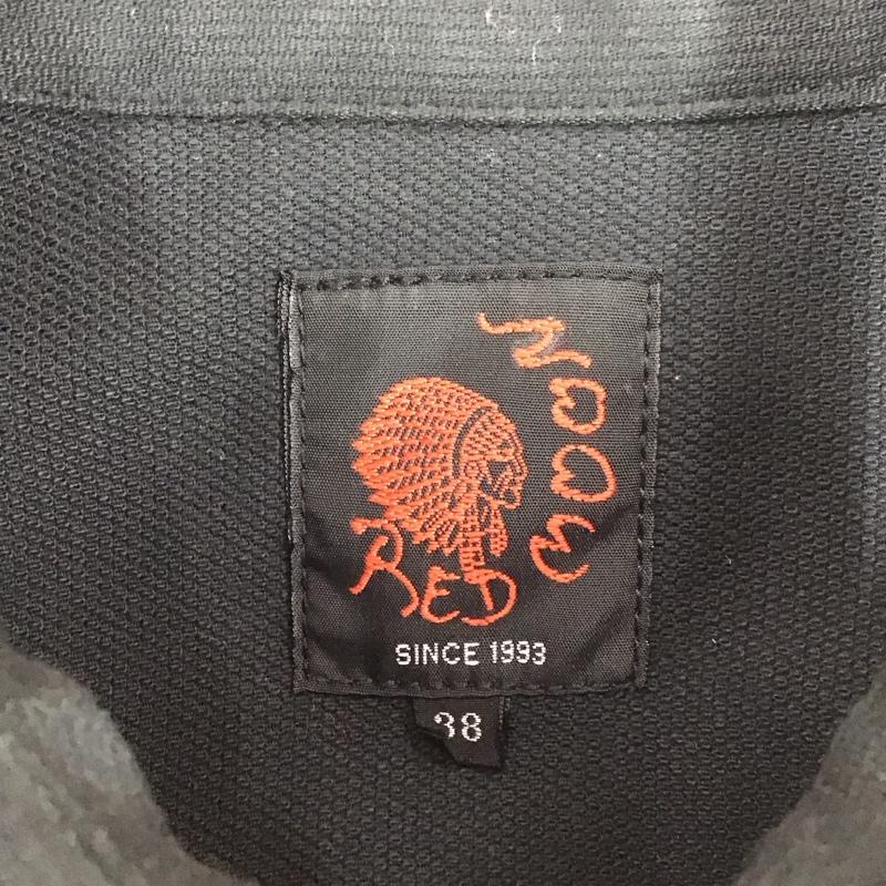 レッドムーン REDMOON シャツ、ブラウス 長袖 長袖シャツ カジュアルシャツ カラーシャツ ポケットシャツ 38 無地 黒 / ブラック /  メンズ USED 古着 中古 10110985