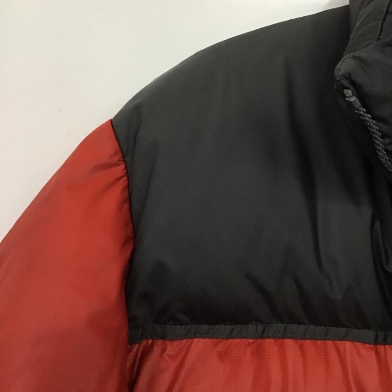 ザノースフェイス THE NORTH FACE ジャケット、上着 ダウンジャケット ダウンジャケット アウター ジップアップジャケット S ロゴ、文字 灰 / グレー / X 赤 / レッド /  メンズ USED 古着 中古 10145564