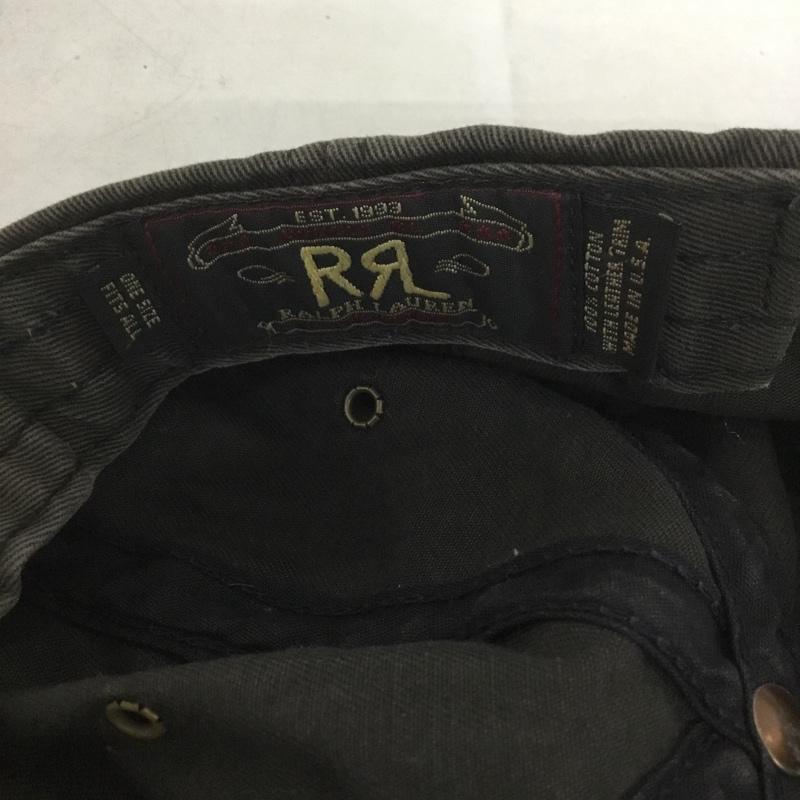 ダブルアールエル RRL 帽子 キャップ コットン 三ツ星タグ 90年代 ロゴ、文字 ダークブラウン / ダークブラウン /  メンズ USED 古着 中古 10140153