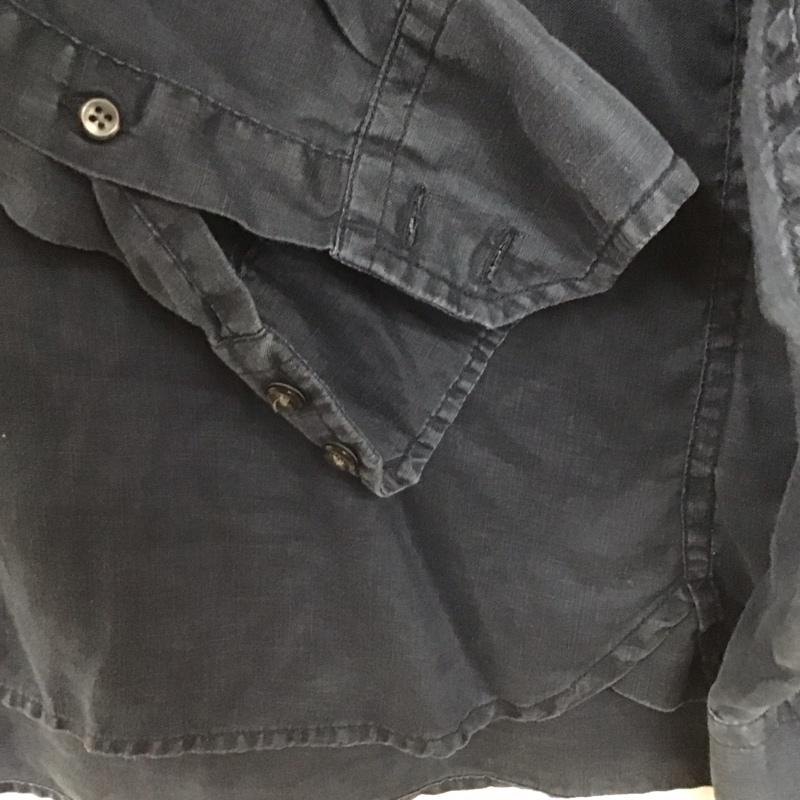 トミーヒルフィガー TOMMY HILFIGER シャツ、ブラウス 長袖 長袖シャツ 無地シャツ カラーシャツ M ロゴ、文字 紺 / ネイビー /  メンズ USED 古着 中古 10129057