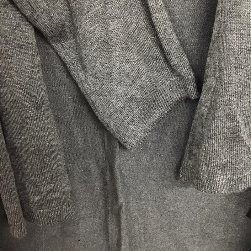 ザラ ZARA カーディガン 長袖 L 無地 チャコールグレー / チャコールグレー /  レディース USED 古着 中古 10138156