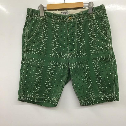 ショットブロス SCHOTT BROS. パンツ ショートパンツ ショートパンツ ハーフパンツ カジュアルパンツ 32インチ プリント 緑 / グリーン /  メンズ USED 古着 中古 10134714