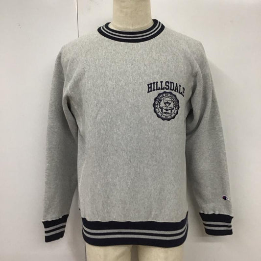 チャンピオン Champion トレーナー 長袖 c3-a021 クルーネックスウェットシャツ トレーナー M ロゴ、文字 灰 / グレー /  メンズ USED 古着 中古 10120001