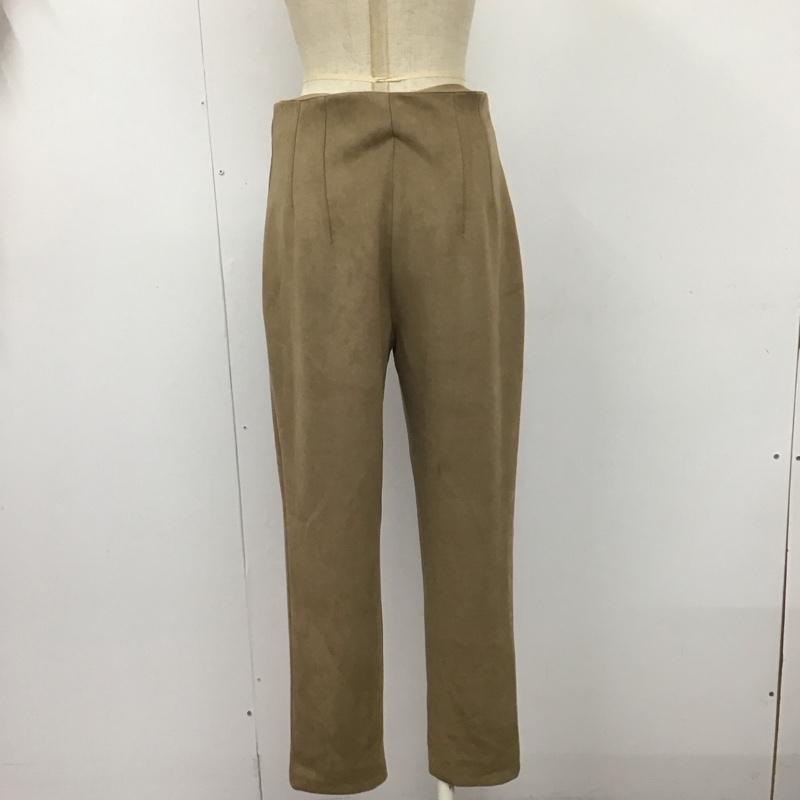 ザラ ZARA パンツ スラックス ハイウエスト フェイクスウェード M 無地 ベージュ / ベージュ /  レディース USED 古着 中古 10108607