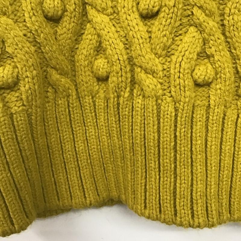 ザラ ZARA ニット、セーター 半袖 S 無地 マスタード / マスタード /  レディース USED 古着 中古 10142887