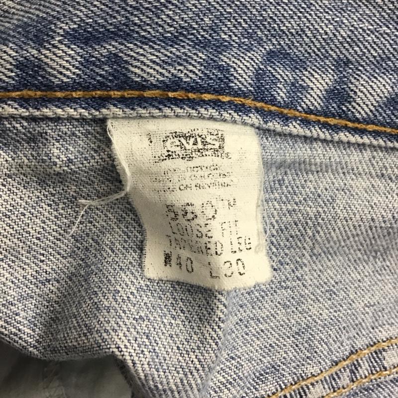 リーバイストラウスアンドコー Levi Strauss & co. パンツ デニム、ジーンズ デニムパンツ ワイドパンツ カジュアルパンツ 40 無地 インディゴ / インディゴ /  メンズ USED 古着 中古 10139654