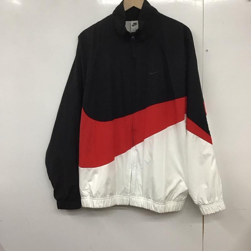 ナイキ NIKE ジャケット、上着 ジャンパー、ブルゾン ar3133-011 BIGSWOOSHWOVENJACKETMHBRSTMT ナイロンジャケット XL ロゴ、文字 黒 / ブラック / X 白 / ホワイト / X 赤 / レッド /  メンズ USED 古着 中古 10142870