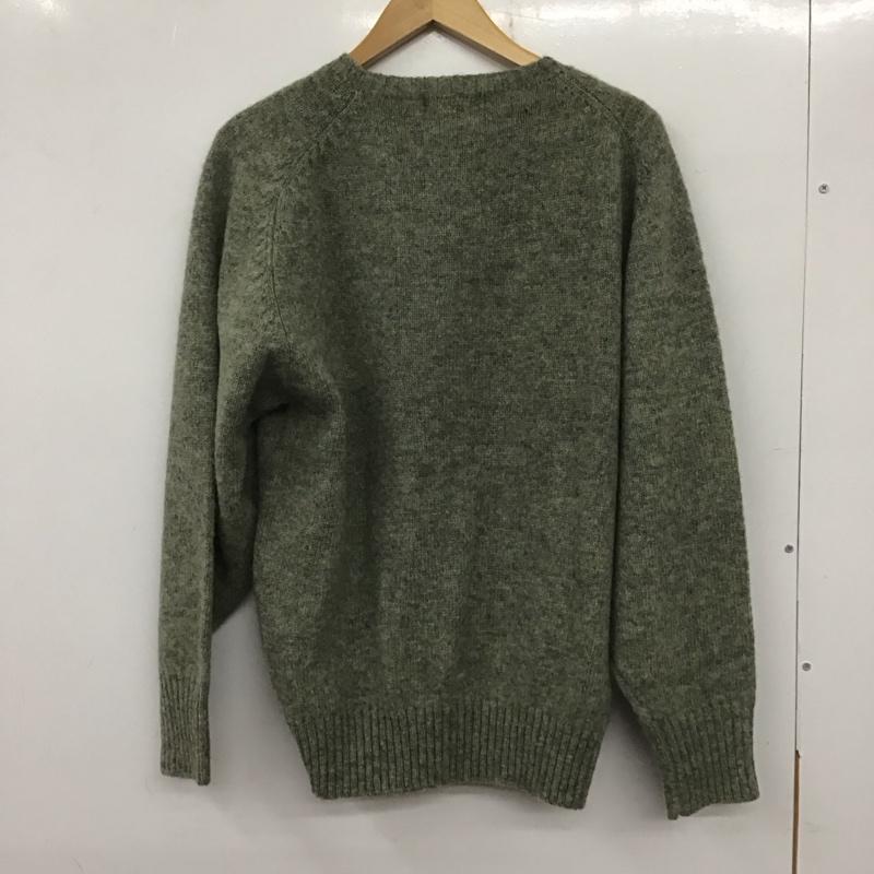 リーガル REGAL ニット、セーター 長袖 長袖ニットカットソー クルーネック セーター M ロゴ、文字 カーキ / カーキ /  メンズ USED 古着 中古 10139813