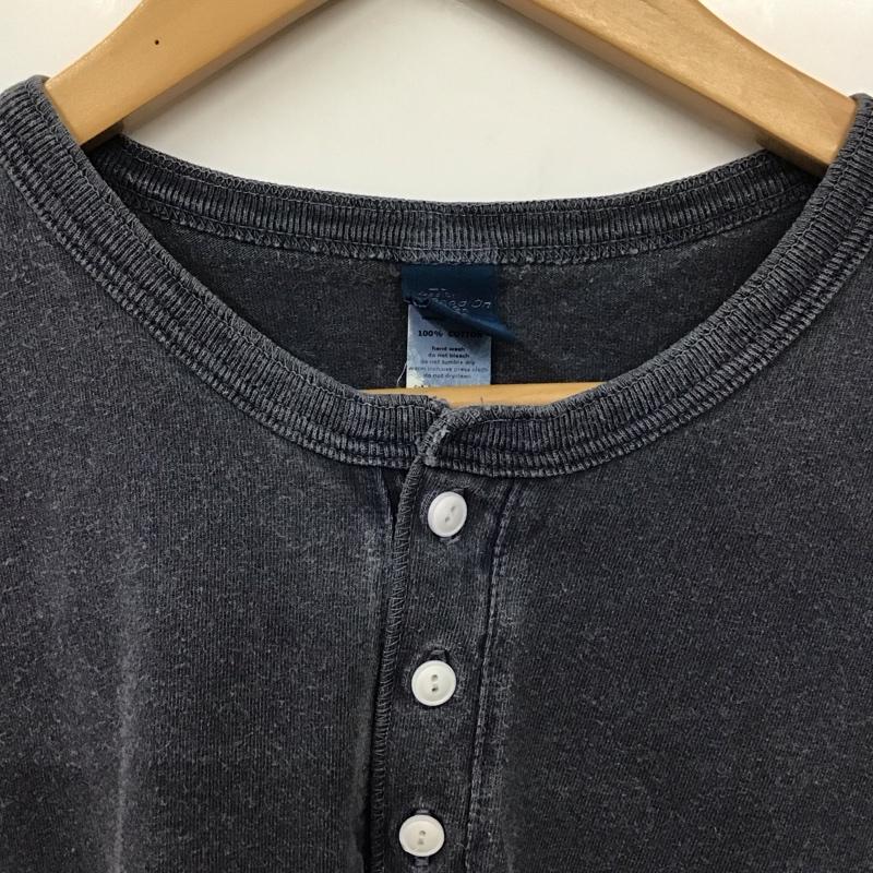 グッドオン Good On カットソー 半袖 半袖カットソー 無地Tシャツ ヘンリーネックカットソー L 無地 紺 / ネイビー /  メンズ USED 古着 中古 10131005