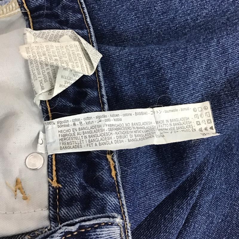ザラ ZARA パンツ デニム、ジーンズ デニムパンツ ワイドパンツ カジュアルパンツ 36インチ 無地 インディゴ / インディゴ /  レディース USED 古着 中古 10142458