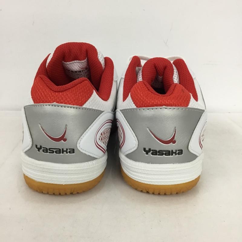 ヤサカ YASAKA スニーカー スニーカー E-200 ジェット インパクト 卓球シューズ 22.5cm 箱有 22.5cm ロゴ、文字 白 / ホワイト / X 赤 / レッド /  レディース USED 古着 中古 10147914