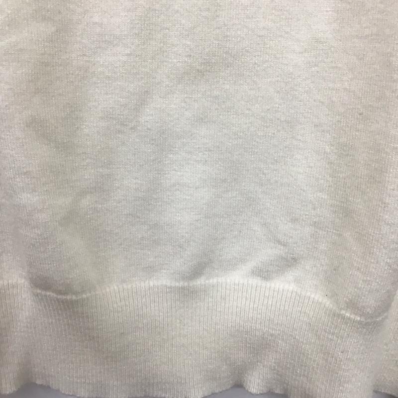ナチュラルビューティーベーシック NATURAL BEAUTY BASIC ニット、セーター 長袖 M 無地 白 / ホワイト /  レディース USED 古着 中古 10120157