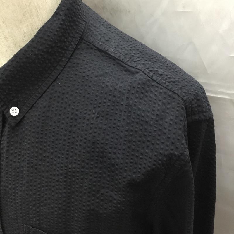 バンドオブアウトサイダーズ Band of Outsiders シャツ、ブラウス 長袖 ボタンダウンシャツ 2 無地 黒 / ブラック /  メンズ USED 古着 中古 10108961