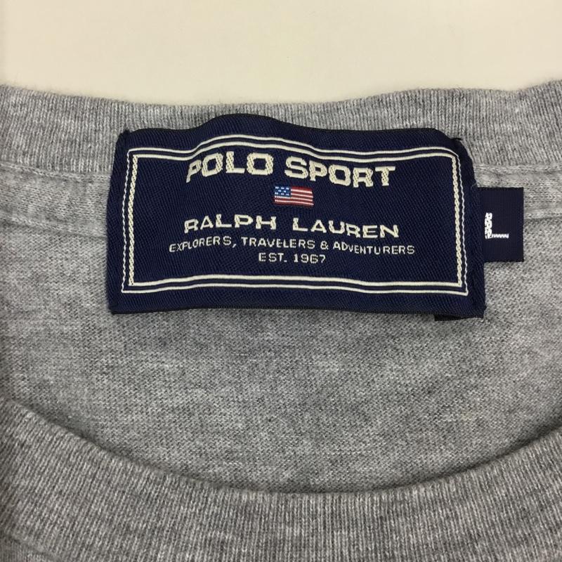 ポロスポーツラルフローレン POLOSPORT Tシャツ 半袖 半袖カットソー プリントTシャツ クルーネックカットソー L ロゴ、文字 灰 / グレー /  メンズ USED 古着 中古 10115768